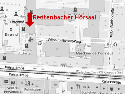 Lageplan Redtenbacher Hörsaal